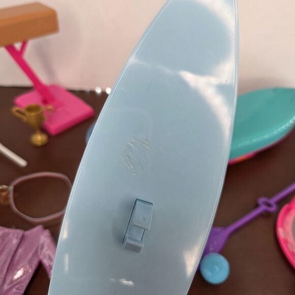 Barbie Sports Accessories Lot Kayak Surfboard Balance Beam Paddle Trophy Mattel - Picture 15 of 15